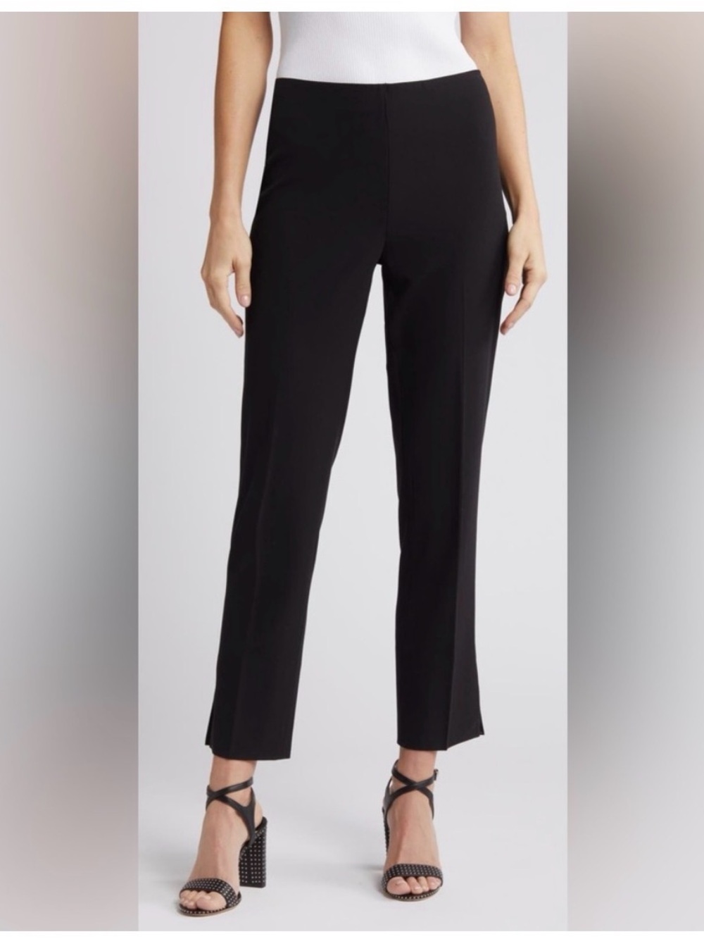 Halogen NAVY Cropped Straight-Leg Pants